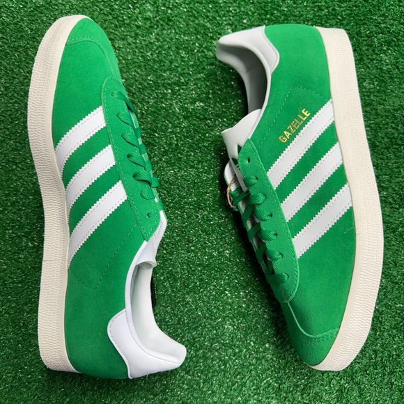 Adidas Gazelle Low Mens Casual Shoes Green Cloud White IG2092 NEW Multi Sz - Picture 3 of 4